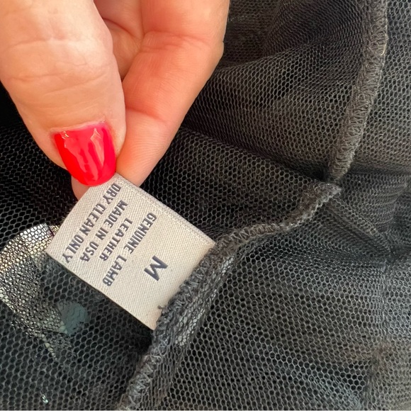 Fancy James Leather and Tulle Jacket Size M Unique Custom - Picture 8 of 9